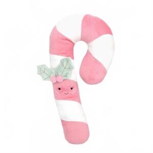 NEW MON AMI kid's candy cane plush toy in pink